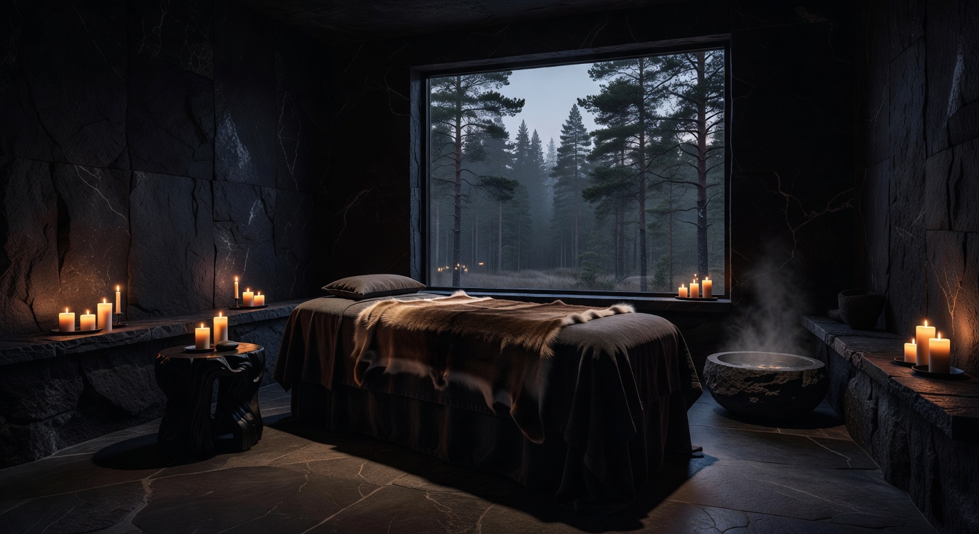 Joviraspot luxury dark spa massage room