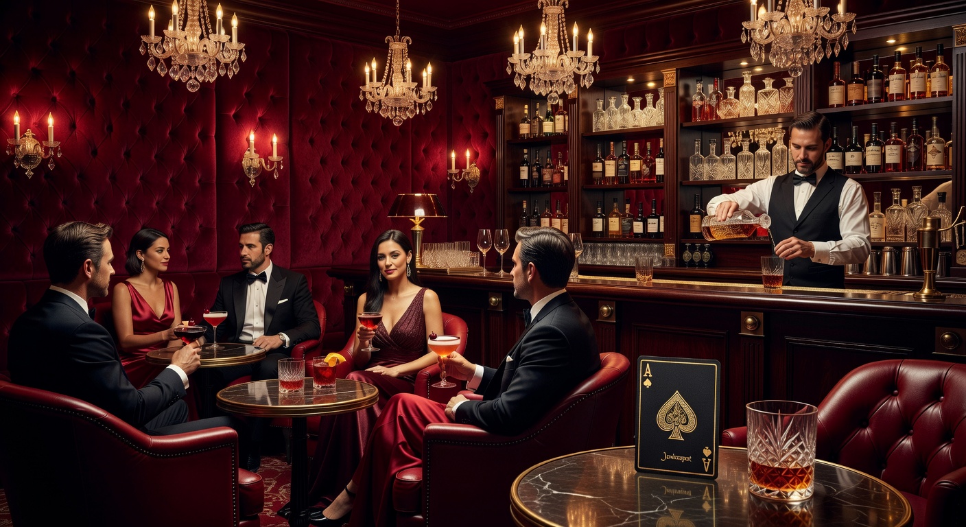 Luxury wine and cocktail bar at Joviraspot casino